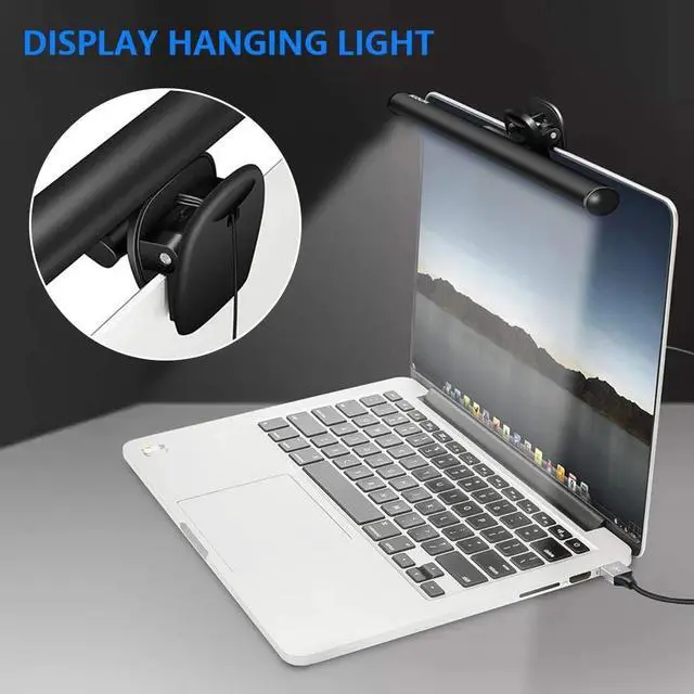 Alt view image 5 of 7 - _Mega Brand Laptop Light for Screen Reading Portable Computer Screen Hanging Light USB Powered Clip-on Laptop Hanging Lamp LED Laptop Light for Eye Care Save Space