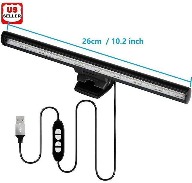 Main image of _Mega Brand Computer Monitor Light, Screenbar e-Reading LED Task Lamp, USB Powered Screen Light Bar, Adjustable Brightness and Color Temperature, Eye Care Light for Office/Home