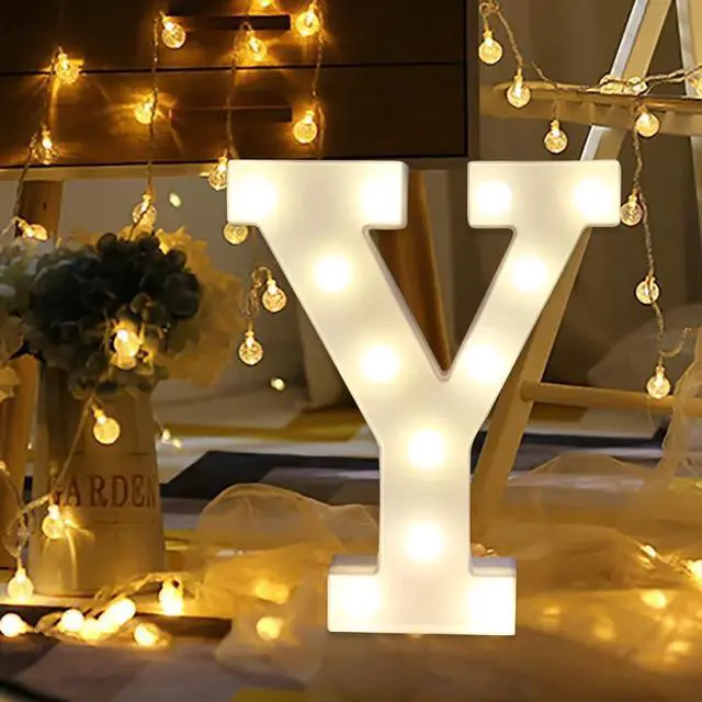 Main image of _Mega Brand LED Letter Lights 22cm Battery Powered, Warm White Indoor Home Decor