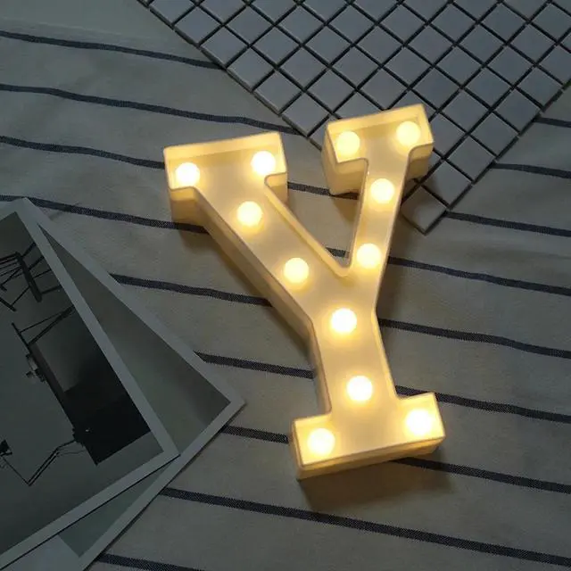 Alt view image 3 of 4 - _Mega Brand LED Letter Lights 22cm Battery Powered, Warm White Indoor Home Decor