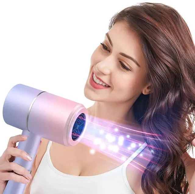 Alt view image 7 of 7 - _Mega Brand Portable Hair Dryer, 700W Foldable Mini Hair Dryer with Heating/Cold Settings, Lightweight Small Hair Blow Dryer for Home Travel Curly/Thin/Thick Hair Fast Drying