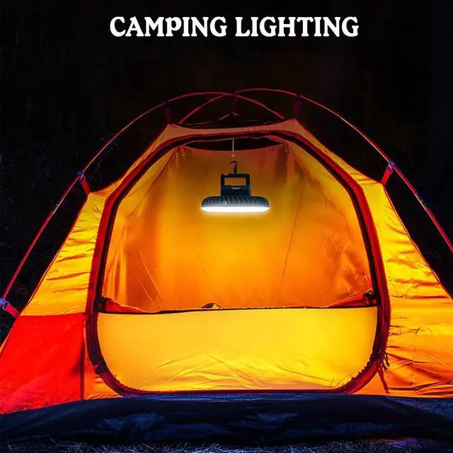 Alt view image 4 of 7 - _Mega Brand Camping Fan with Led Lantern - 1200mAh 6.6inch Rechargeable Battery Operated Tent Fan with Light and Hanging Hook for Outdoor Camping Tent Travel Fishing Emergency Power Outage