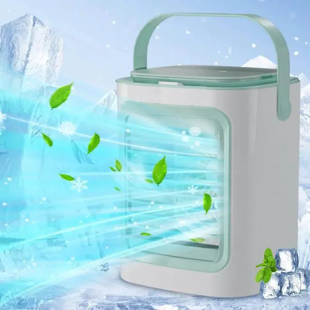 Main image of _Mega Brand Portable Air Conditioners, Evaporative Air Cooler with 2 Ice Packs, 3 Wind Speeds, 7 Color Night Light, USB Rechargeable Portable Mini AC Fan for Home Bedroom Office