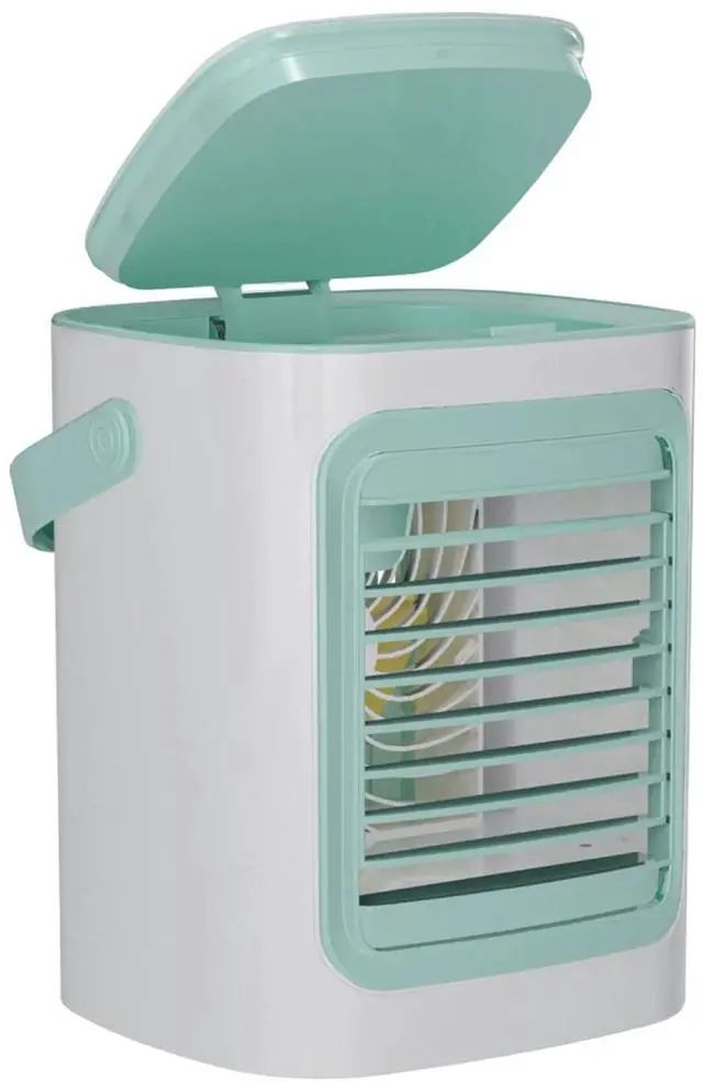 Alt view image 3 of 7 - _Mega Brand Portable Air Conditioners, Evaporative Air Cooler with 2 Ice Packs, 3 Wind Speeds, 7 Color Night Light, USB Rechargeable Portable Mini AC Fan for Home Bedroom Office