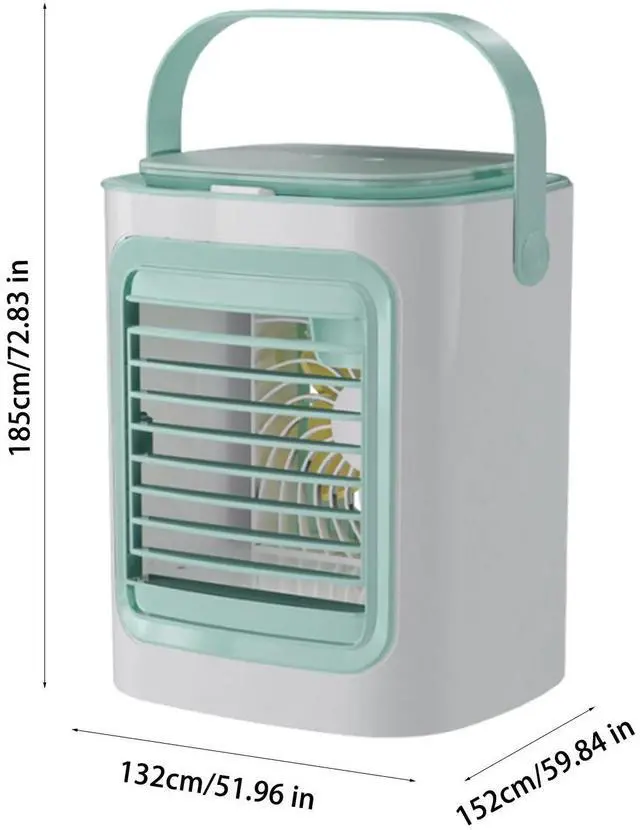 Alt view image 6 of 7 - _Mega Brand Portable Air Conditioners, Evaporative Air Cooler with 2 Ice Packs, 3 Wind Speeds, 7 Color Night Light, USB Rechargeable Portable Mini AC Fan for Home Bedroom Office