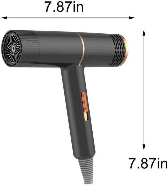 Alt view image 5 of 7 - _Mega Brand Electric Hair Dryer, Low Noise Blow Dryer with 3 Modes, 1-5 Min Fast Drying, Protable Travel Hair Dryer for Women Men Straight Curly Hair