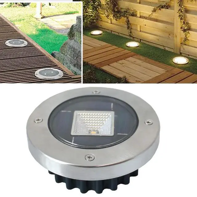 Alt view image 2 of 7 - _Mega Brand Solar Deck Lights Driveway Dock LED Light Solar Powered Outdoor Waterproof Road Markers for Step Sidewalk Stair Garden Ground Pathway Yard