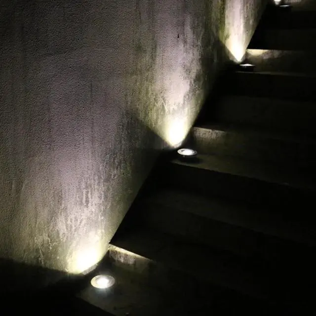 Alt view image 6 of 7 - _Mega Brand Solar Deck Lights Driveway Dock LED Light Solar Powered Outdoor Waterproof Road Markers for Step Sidewalk Stair Garden Ground Pathway Yard