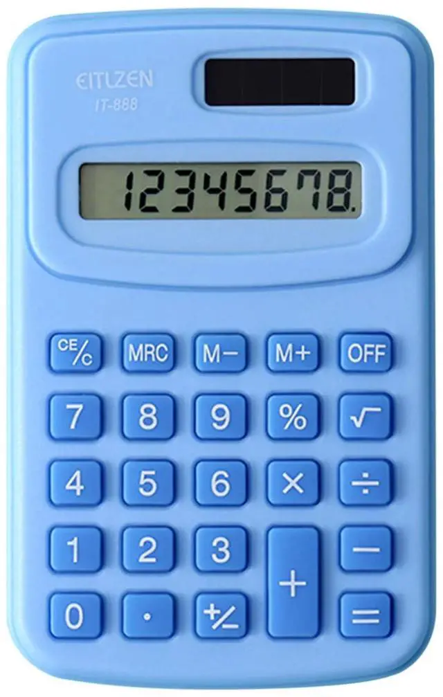 Alt view image 5 of 7 - _Mega Brand Desktop Calculator, 8-Digits Electronic Calculators for Home Office School, Solar and Battery Double Power, Handheld Mini Calculators, Pink