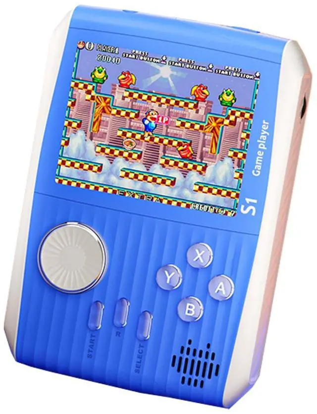 Main image of _Mega Brand Portable Handheld Games Retro Mini Video GamesHandheld Game Console with 666 Classical FC Games 3.0" Color ScreenBirthday for Boys Girls and Adults (S1-Blue)