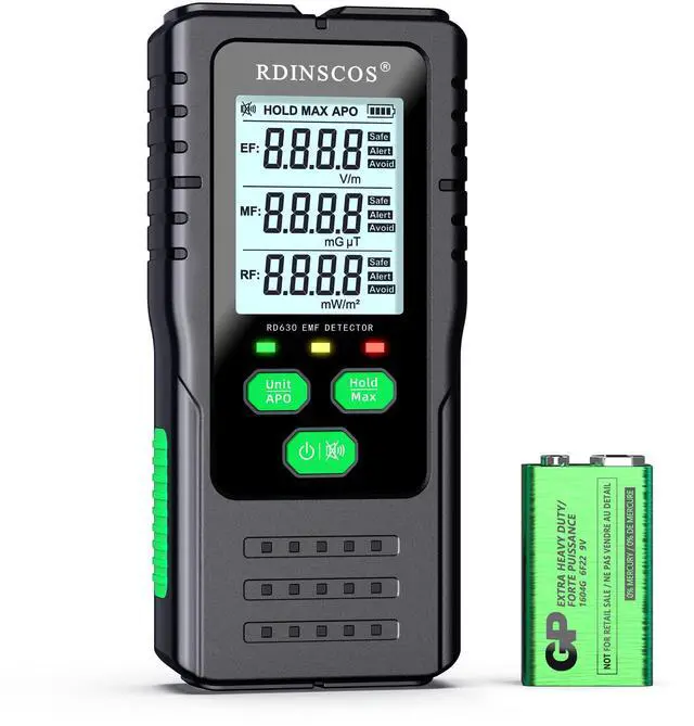 Main image of _Mega Brand EMF Detector, Detect All 3 Types of Electromagnetic Radiation Field in 1 EMF Meter for Cell Towers, and Smart Meters, EMF Reader for Home, Office (RD630W)