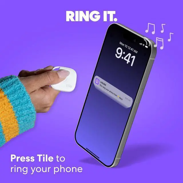 Alt view image 4 of 7 - _Mega Brand by Life360 Mate Bluetooth Tracker, Keys Finder and Item Locator for Keys, Bags and More. Phone Finder. Both iOS and Android Compatible. 1-Pack (Black)