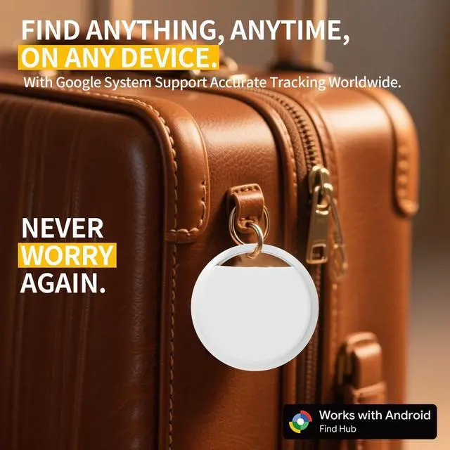 Alt view image 4 of 6 - _Mega Brand Android Air Tracker Tag for Luggage Tracker Tags Works with Google Find My Device App, Bluetooth Tracker Tag Key Finder and Item Locator for Wallets,Backpack,Replaceable Battery-3pack