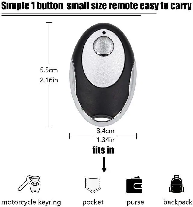 Alt view image 3 of 7 - _Mega Brand 3 Pack -for Sears Craftsman Garage Door Remote Keychain Yellow Learn Button Chamberlain Compatible with - Liftmaster 891LM/893LM/950ESTD/953ESTD