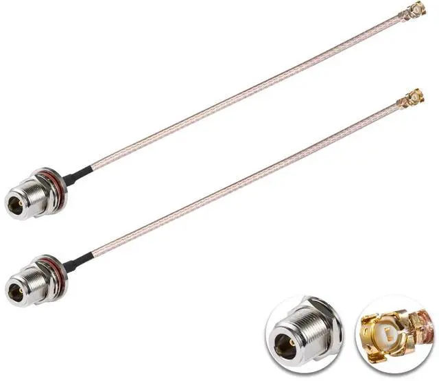 Main image of _Mega Brand 2PCS U.F.L1 to N Type Female Low Loss Coaxial Cable 6" /15CM U.F.L1 RG178 Coaxial Pigtail Cable for Wireless Routers Mini PCIE Network Cards PCI Wi-Fi WAN Repeater