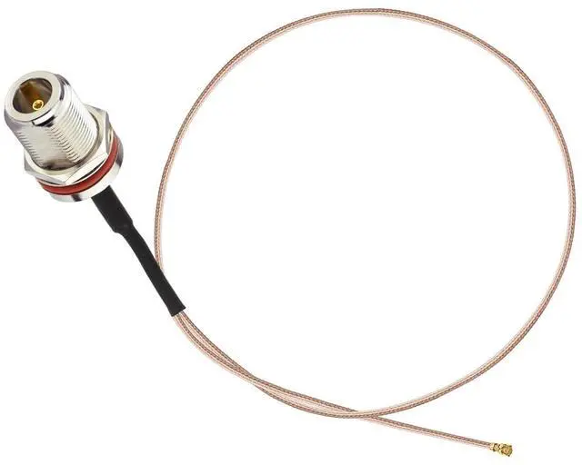 Alt view image 5 of 5 - _Mega Brand Female to N Type Female Bulkhead Mount Pigtail Cable 8inch Low Loss RG178 Coaxial Jumper(2Pcs) for RF Applications,Base Stations,PCI WiFi Card,Wireless Router,Gateway etc