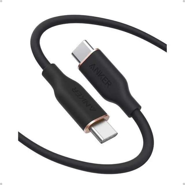 Main image of USB C Cable, Type C Fast Charging Flow Cord for iPhone 1716/15 Series, MacBook Pro 2020, and More (USB 2.0,240W, 1 Pack, Black, 6FT)