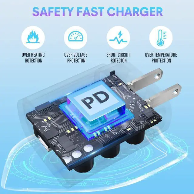 Alt view image 4 of 7 - USB C Charger, Fast Charging Block, Type-C Power Adapter. The Mobile Phone Charger is Suitable for Samsung Galaxy S25/S24 S23 S22 S21 Ultra/S20/S20 Ultra/Note 20 Ultra,Android2-Pack