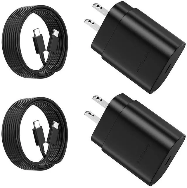 Main image of USB C Charger, Fast Charging Block, Type-C Power Adapter. The Mobile Phone Charger is Suitable for Samsung Galaxy S25/S24 S23 S22 S21 Ultra/S20/S20 Ultra/Note 20 Ultra,Android2-Pack