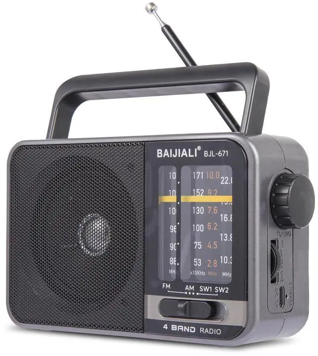 Main image of _Mega Brand Portable AM/FM Transistor Radio with Loud Speaker, Battery or USB Powered - Compact Emergency Radio for Indoor, Outdoor, Travel & Storms (Model BJL-671)
