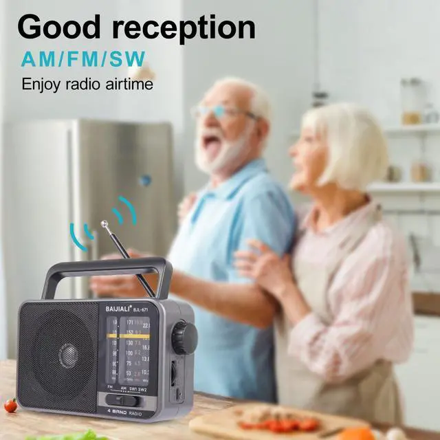 Alt view image 6 of 6 - _Mega Brand Portable AM/FM Transistor Radio with Loud Speaker, Battery or USB Powered - Compact Emergency Radio for Indoor, Outdoor, Travel & Storms (Model BJL-671)