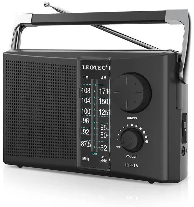 Main image of _Mega Brand Portable AM FM Radio with Best Reception,Battery Operated or AC Power,Big Speaker,Large Tuning Knob,Clear Dial,Earphone Jack for Gift,Elder,Home