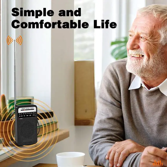 Alt view image 2 of 7 - Portable Radio AM FM with Long Range Reception, _Mega Brand Transistor Radio with Loud Speaker, Headphone Jack, 2AA Battery Operated, Loud Speaker, Suitable for Indoor, Outdoor and Emergency Use