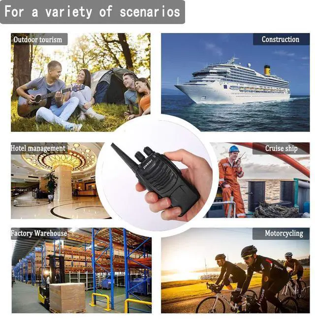 Alt view image 6 of 7 - Two Way Radios Long Range Walkie Talkies for Adults with Headphones,16 Channel Handheld 2 Way Radio Rechargeable with Flashlight Li-ion Battery and Charger6 Pack