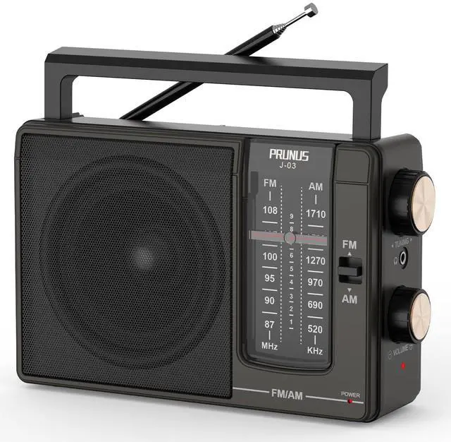 Main image of _Mega Brand J-03 AM FM Radio Portable Plug in Wall or AA Battery Operated for Home/Outdoor,Large Speaker Excellent Sound,Excellent Reception 19.5 ant,Large Tuning Knobs for Easy to Use