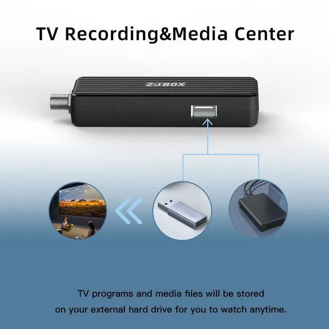 Alt view image 4 of 6 - _Mega Brand Digital Converter Box for TV,1080P ATSC tv Tuner Box with hdmi Output and 3RCA Cables Hidden Behind TVwith Power Adapter2-in-1 RemoteTV Program Recording&Playback,USB Media Player