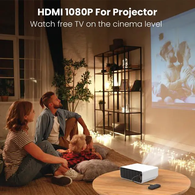 Alt view image 6 of 7 - _Mega Brand Digital Converter Box for TV [2025 Updated],Mini ATSC Tuner [Hidden Behind TV],Watch & Record Free Over-The-Air Channels,Projectors with HDMI Output,DVR&EPG Ready,2-in-1 Learning Remote
