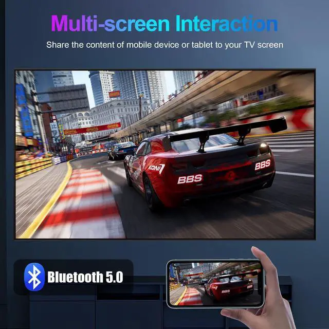 Alt view image 7 of 7 - _Mega Brand Android 13.0 TV Box, 6K 8K Android Box with 4GB RAM 64GB ROM RK3528 Quad-Core Support WiFi6 2.4Ghz/5.0Ghz HDR10 BT 5.0 H.265 USB 2.0 3.0 3D Ethernet with Mini Backlit Keyboard