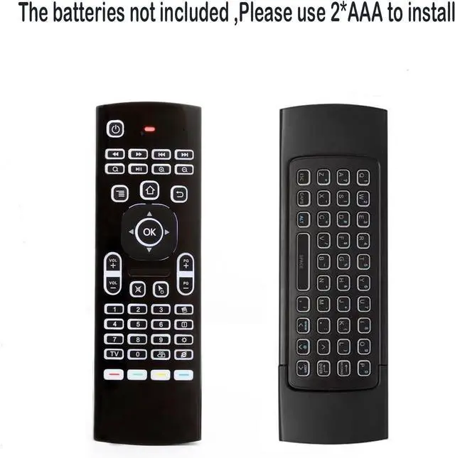 Alt view image 2 of 6 - _Mega Brand 2 Pack MX3 Pro Mini Keyboard Backlight Fly Remote Mouse,Android TV Remote Control,IR Learning Mini Wireless Keyboard for Android TV Box.HTPC.IPTV,Networked Set-top Box