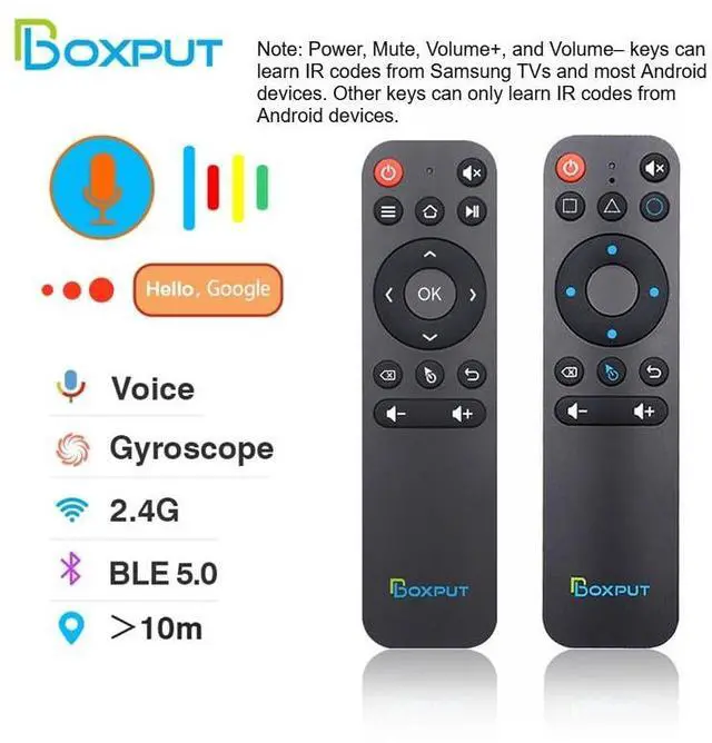 Alt view image 3 of 7 - BPR1S Plus Air Mouse Remote 2026 New BT & 2.4G RF Replacement Remote with USB Receiver and Voice Control Supports 6-Axis Gyro IR Learning for Android TV Box TV Stick Smart Set Top Box