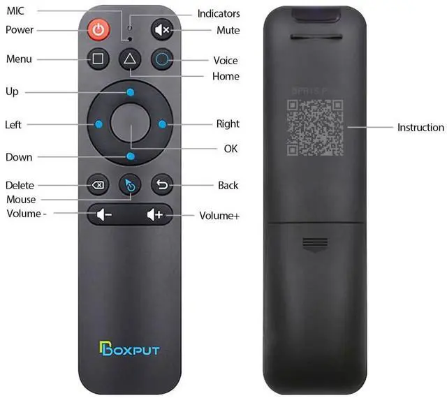 Alt view image 2 of 7 - BPR1S Plus Air Mouse Remote 2026 New BT & 2.4G RF Replacement Remote with USB Receiver and Voice Control Supports 6-Axis Gyro IR Learning for Android TV Box TV Stick Smart Set Top Box