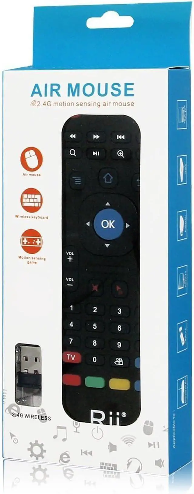 Alt view image 6 of 7 - _Mega Brand MX3 Multifunction 2.4G Fly Mouse Mini Wireless Keyboard & Infrared Remote Control & 3-Gyro + 3-Gsensor for Google Android Smart TV, IPTV, HTPC, Windows,Networked set-top Box,Mini PC