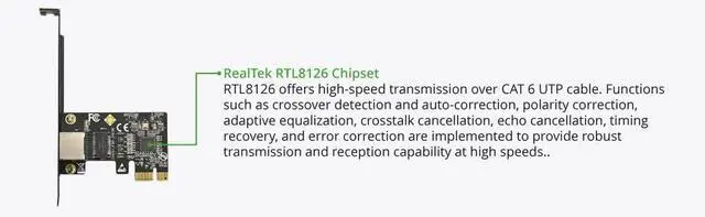 Alt view image 3 of 4 - Vszerda 5.0GB PCIe Network Card PCIe to 5.0 Gigabit Ethernet Network Card, Supports Windows 11/10/8.1/8/7, Win Server 2022/2019/2016, Linux