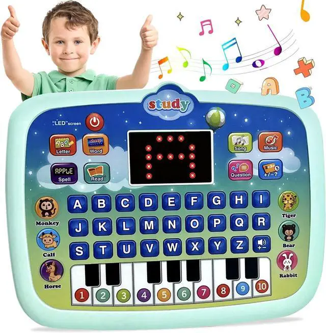 Main image of _Mega Brand Tablet Toy Toddler Learning Pad with LED Screen Teach,Educational Learning Toys with Light and Music Electronic Toy Christmas Birthday Gift for Toddlers 1 2 3 Years Old Girls Boys