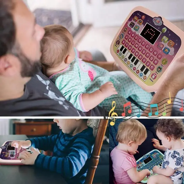 Alt view image 6 of 7 - _Mega Brand Tablet Toy Toddler Learning Pad with LED Screen Teach,Educational Learning Toys with Light and Music Electronic Toy Christmas Birthday Gift for Toddlers 1 2 3 Years Old Girls Boys