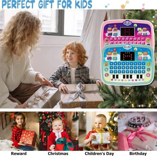 Alt view image 7 of 7 - _Mega Brand Tablet Toy Toddler Learning Pad with LED Screen Teach,Educational Learning Toys with Light and Music Electronic Toy Christmas Birthday Gift for Toddlers 1 2 3 Years Old Girls Boys