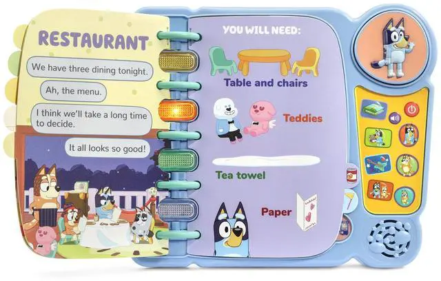 Alt view image 4 of 7 - _Mega Brand Bluey Bluey's Book of Games Baby and Toddler Toys