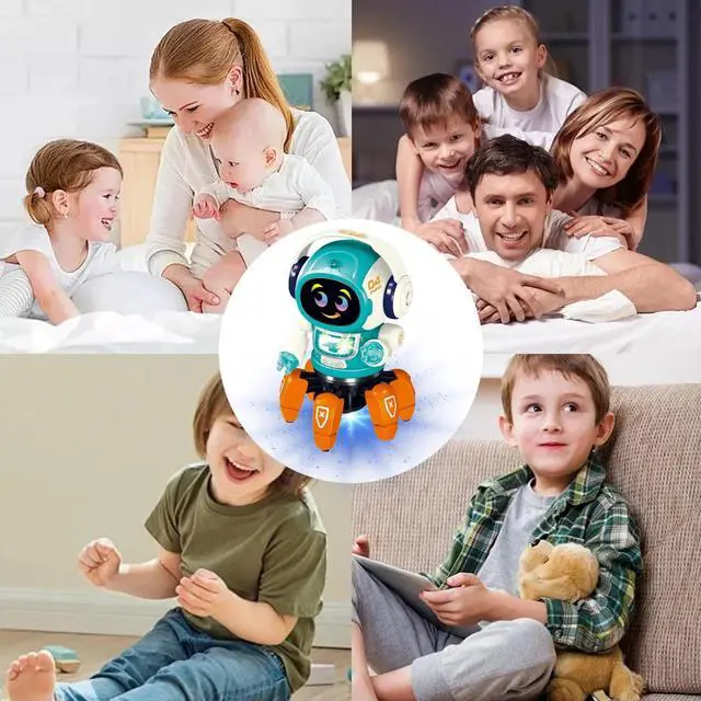 Alt view image 4 of 7 - _Mega Brand Robot Toy for Kids,Smart Electronic Walking Dancing Robot Toys with Flashing Lights and Music,Toddler Toys for Birthday Christma for 3+ Boys Girls,Orange