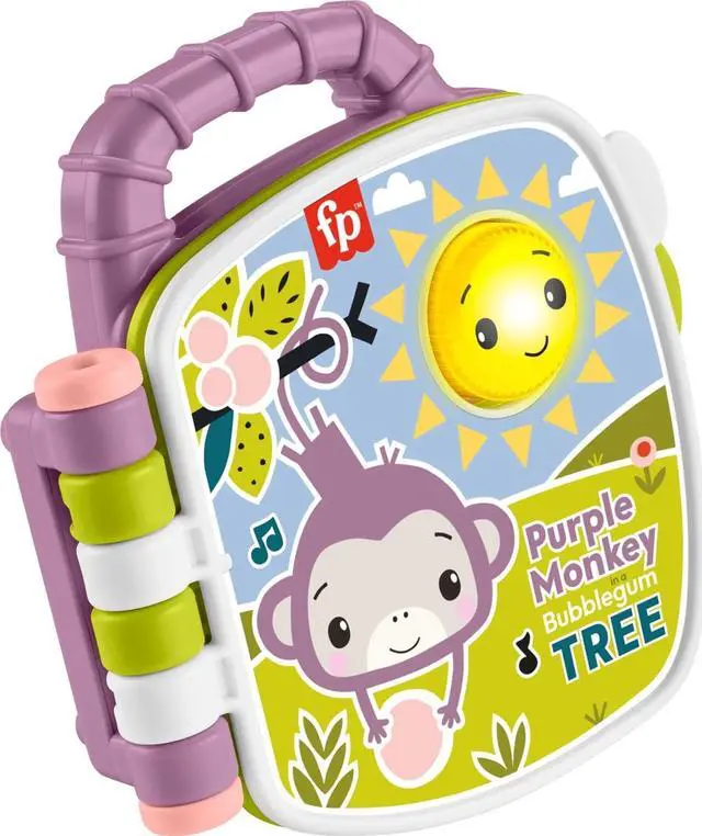 Main image of _Mega Brand Purple Monkey Musical Storybook Electronic Learning Toy for Baby & Toddler