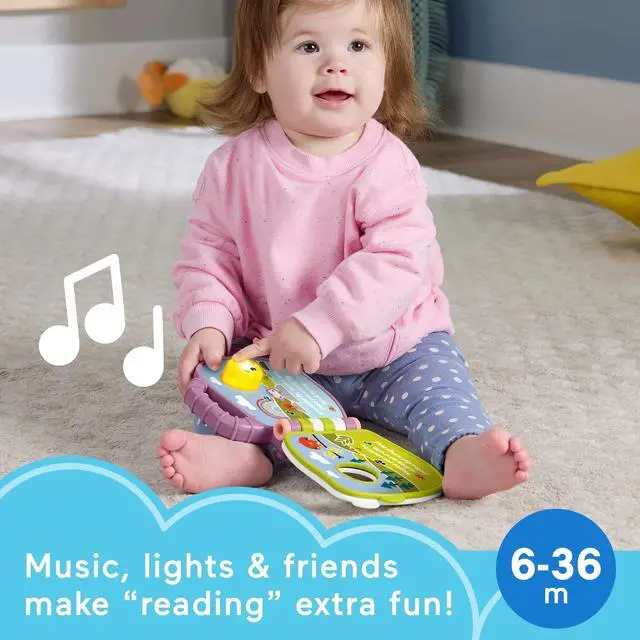 Alt view image 2 of 6 - _Mega Brand Purple Monkey Musical Storybook Electronic Learning Toy for Baby & Toddler