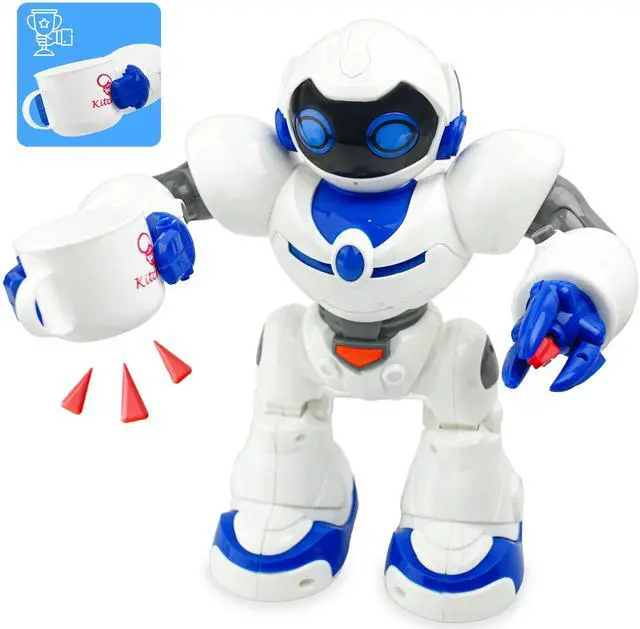 Alt view image 6 of 7 - _Mega Brand RC Robot for Kids, _Mega Brand Intelligent Programmable Robot with Infrared Controller Toys, Smart Robot for Kids 3-10, White