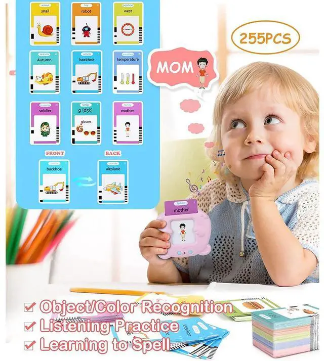 Alt view image 5 of 7 - _Mega Brand Tarjetas Flash Educativas, Juguete Electrónico Inglés de Aprendizaje Temprano para Niños, Regalo de Cumpleaños