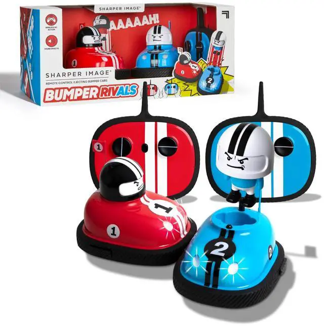 Alt view image 4 of 7 - _Mega Brand Toy RC Remote Control Ejecting Bumper Rivals with Includes Wireless Remote Control and Sound Effects, 6-pieces, Red and Blue, Age 8+