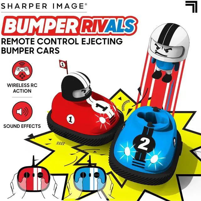 Alt view image 7 of 7 - _Mega Brand Toy RC Remote Control Ejecting Bumper Rivals with Includes Wireless Remote Control and Sound Effects, 6-pieces, Red and Blue, Age 8+