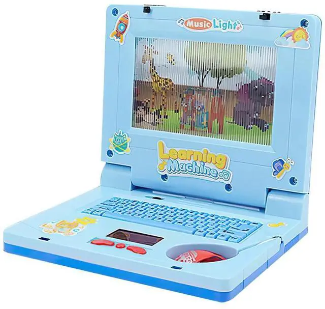 Alt view image 2 of 7 - _Mega Brand Toy Computer Laptop Tablet Baby Children Educational Learning Machine Toys Electronic Kids Study Game, Laptop for Kids Ages 3+Blue