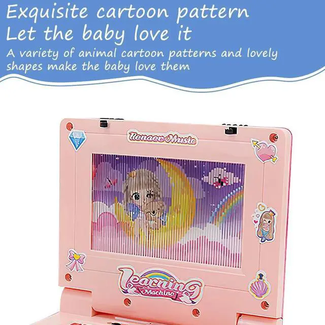 Alt view image 6 of 7 - _Mega Brand Toy Computer Laptop Tablet Baby Children Educational Learning Machine Toys Electronic Kids Study Game, Laptop for Kids Ages 3+Blue